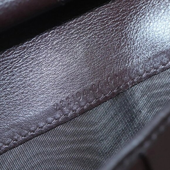 GUCCI GG Canvas Guccissima Wallet Leather Brown Silver - Picture 11 of 16